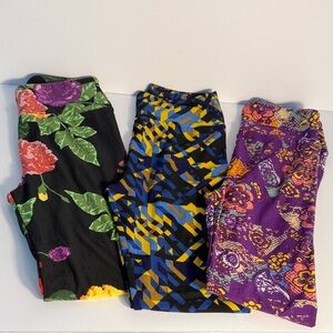 Luloroe Bundle One Size Super Soft Leggings (3) NWOT